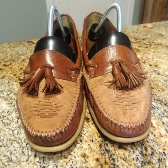 Bally Riva Slip On Tassel Loafers Brow Leather Dress Shoes Men's Size 11 M